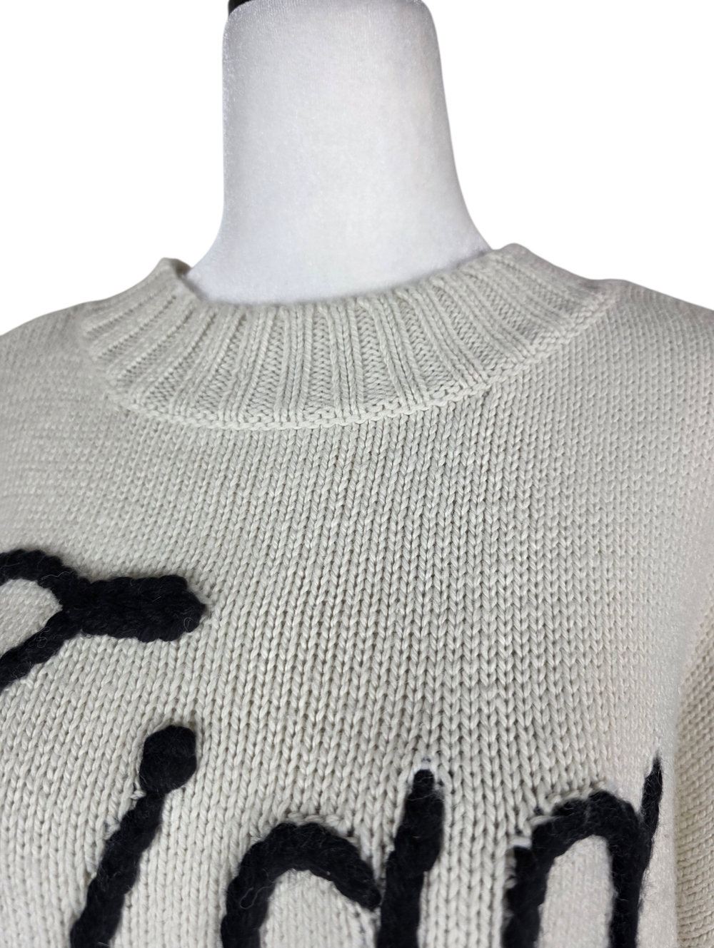 Wildfox  Knit wool & alpaca blend Sweater with Black Script - Picture 3 of 9